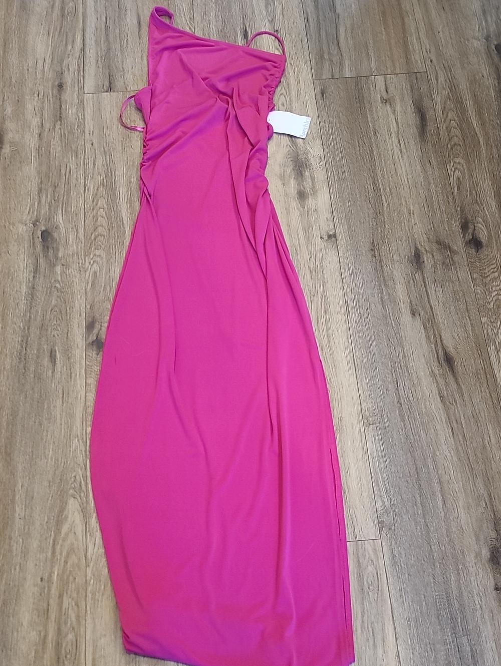 Nwt Berksha Fuchsia Slip Maxi Dress with Side Slit, Large